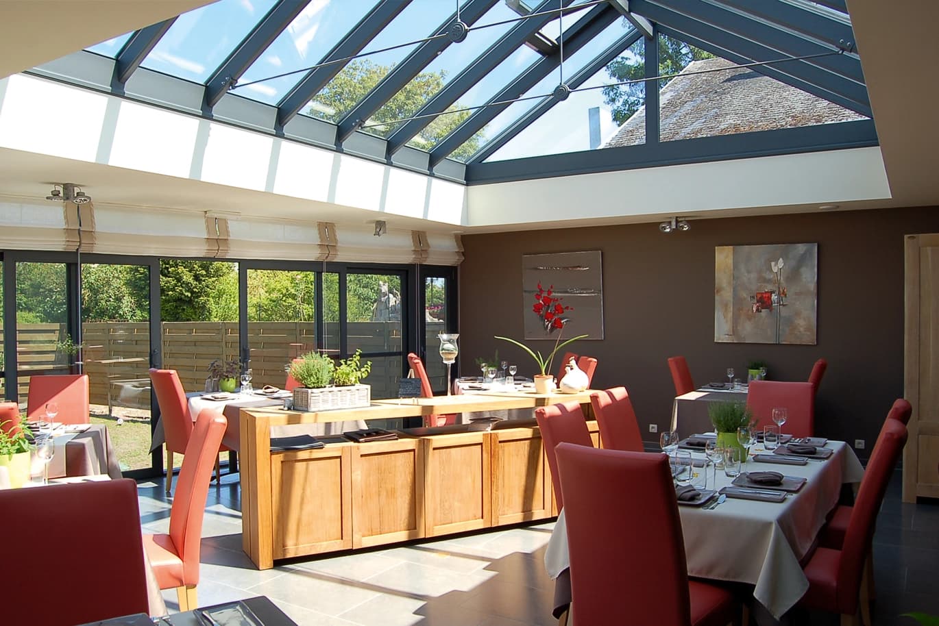 Verandas en aluminium sur structure de la maison