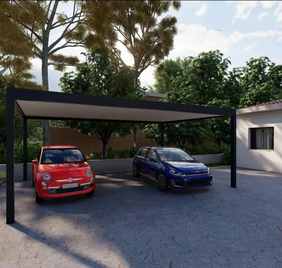 Carport simple aluminium autoportant